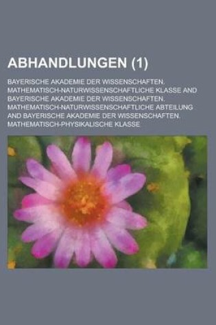 Cover of Abhandlungen (1)