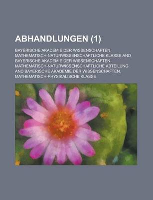 Book cover for Abhandlungen (1)
