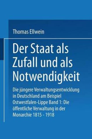 Cover of Der Staat als Zufall und als Notwendigkeit