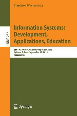 Cover of Information Systems: Development, Applications, Education