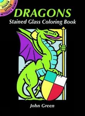 Book cover for Dragons Stained Glass Coloring Book
