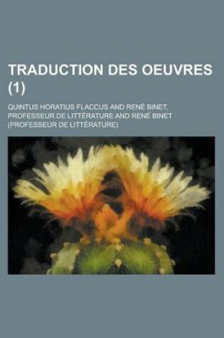 Cover of Traduction Des Oeuvres (1 )