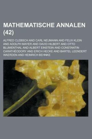 Cover of Mathematische Annalen (42 )