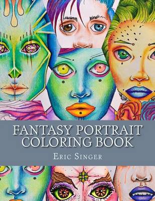 Book cover for Fantasy Portrait Coloring Book