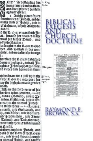 Cover of Biblical Exegesis and Church Doctrine