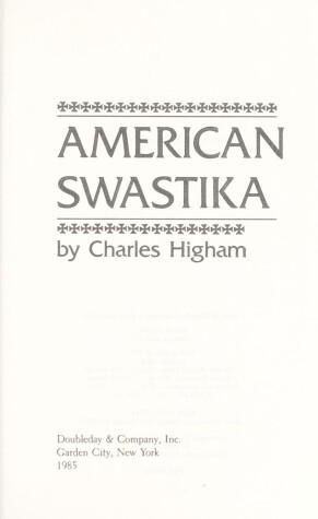 Book cover for American Swastika