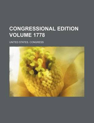 Book cover for Congressional Edition Volume 1778