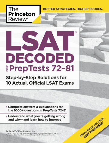 Book cover for LSAT Decoded (PrepTests 72-81)