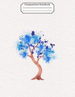 Book cover for Composition Notebook Watercolor Tree Design Vol 28
