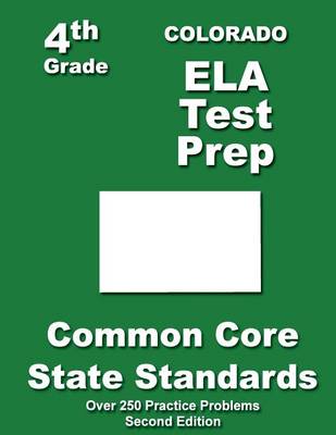 Book cover for Colorado 4th Grade ELA Test Prep