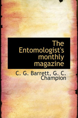 Cover of The Entomologist's Monthly Magazine