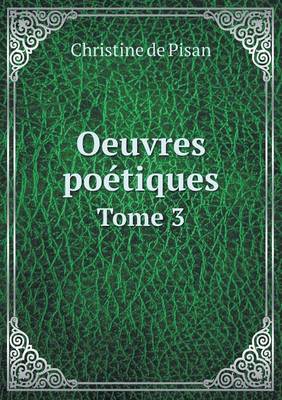 Book cover for Oeuvres poétiques Tome 3