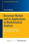 Book cover for Brownian Motion and Its Applications to Mathematical Analysis