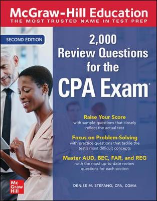 Book cover for McGraw-Hill Education 2,000 Review Questions for the CPA Exam, Second Edition