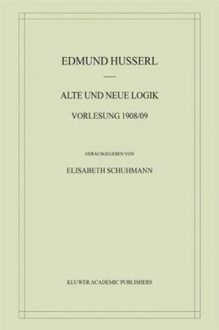 Cover of Alte Und Neue Logik