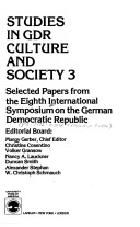 Cover of Studies in GDR Culture and Society 3