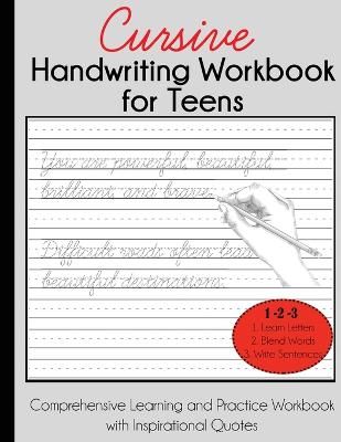 Book cover for Cursive Handwriting Workbook for Teens