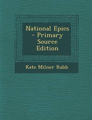 Book cover for National Epics - Primary Source Edition