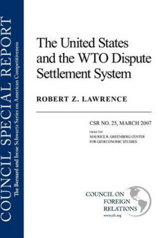 Cover of The United States and the Wto Dispute Settlement System