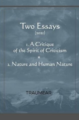 Cover of A Critique of the Spirit of Criticism - Nature and Human Nature