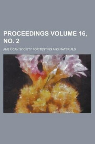 Cover of Proceedings Volume 16, No. 2