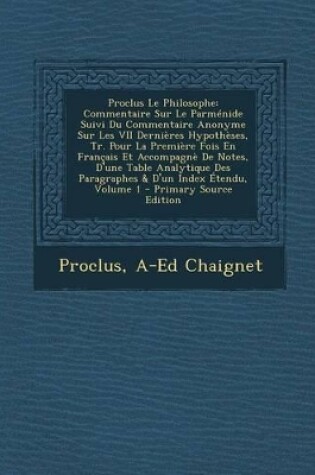 Cover of Proclus Le Philosophe