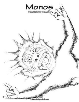 Cover of Monos libro para colorear para adultos 1