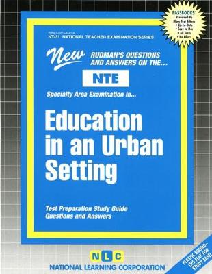 Book cover for EDUCATION IN AN URBAN SETTING