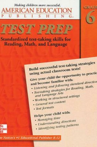 Cover of Aep Test Prep, Grade 6