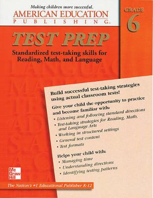 Book cover for Aep Test Prep, Grade 6