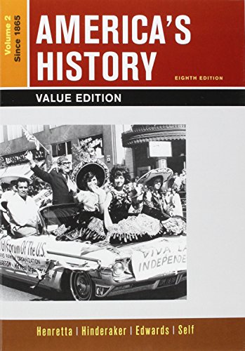 Book cover for America's History, Value Edition, Volume 2 8e & Launchpad for America's History Volume II & America: A Concise History, Volume II 6e (Six Month Access)