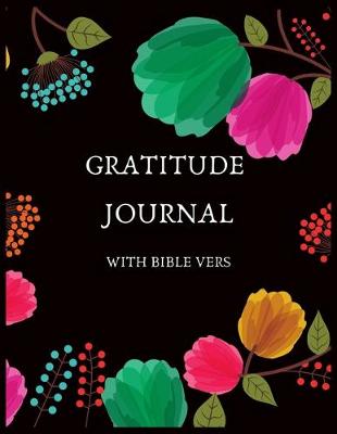 Book cover for Gratitude journal with bible vers