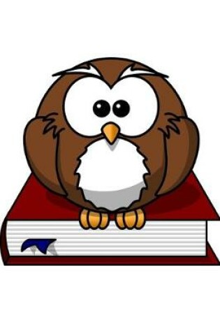 Cover of Owl Sitting on a Book - Blank Lined Notebook