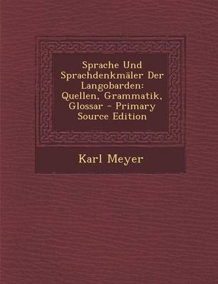 Book cover for Sprache Und Sprachdenkmaler Der Langobarden