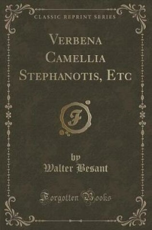 Cover of Verbena Camellia Stephanotis, Etc (Classic Reprint)