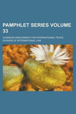 Cover of Pamphlet Series Volume 33