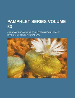 Book cover for Pamphlet Series Volume 33