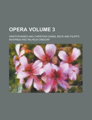 Book cover for Opera Volume 3