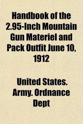 Book cover for Handbook of the 2.95-Inch Mountain Gun Materiel and Pack Outfit June 10, 1912