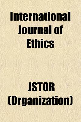 Book cover for International Journal of Ethics Volume 2