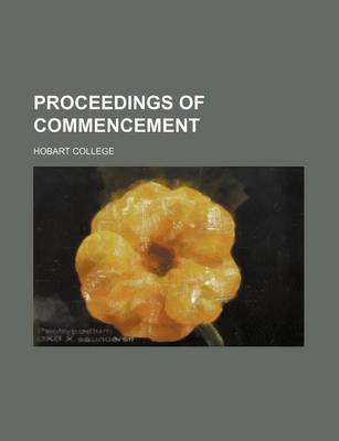 Book cover for Proceedings of Commencement