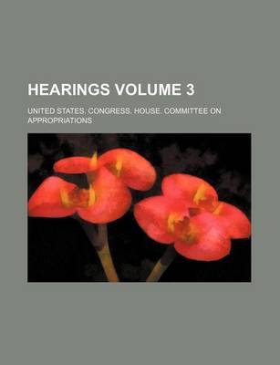 Book cover for Hearings Volume 3