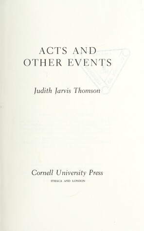 Cover of Acts and Other Events