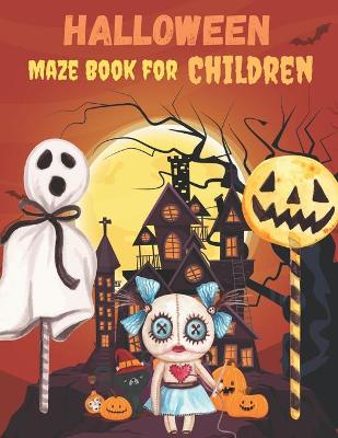 Book cover for Halloween Maze Book for Children