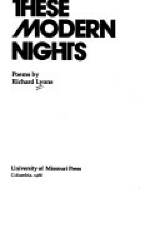 Cover of These Modern Nights