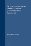 Book cover for Un neoplatonico latino Cornelio Labeone (Testimonianze e frammenti)