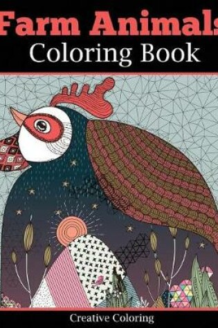 Cover of Farm Animals Coloring Book for Adults