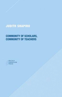 Book cover for Community of Scholars, Community of Teachers