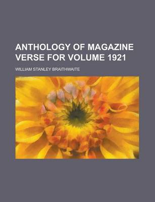 Book cover for Anthology of Magazine Verse for Volume 1921