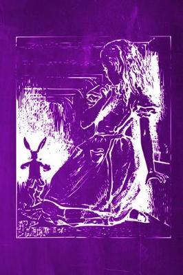 Book cover for Alice in Wonderland Chalkboard Journal - Alice and The White Rabbit (Purple)